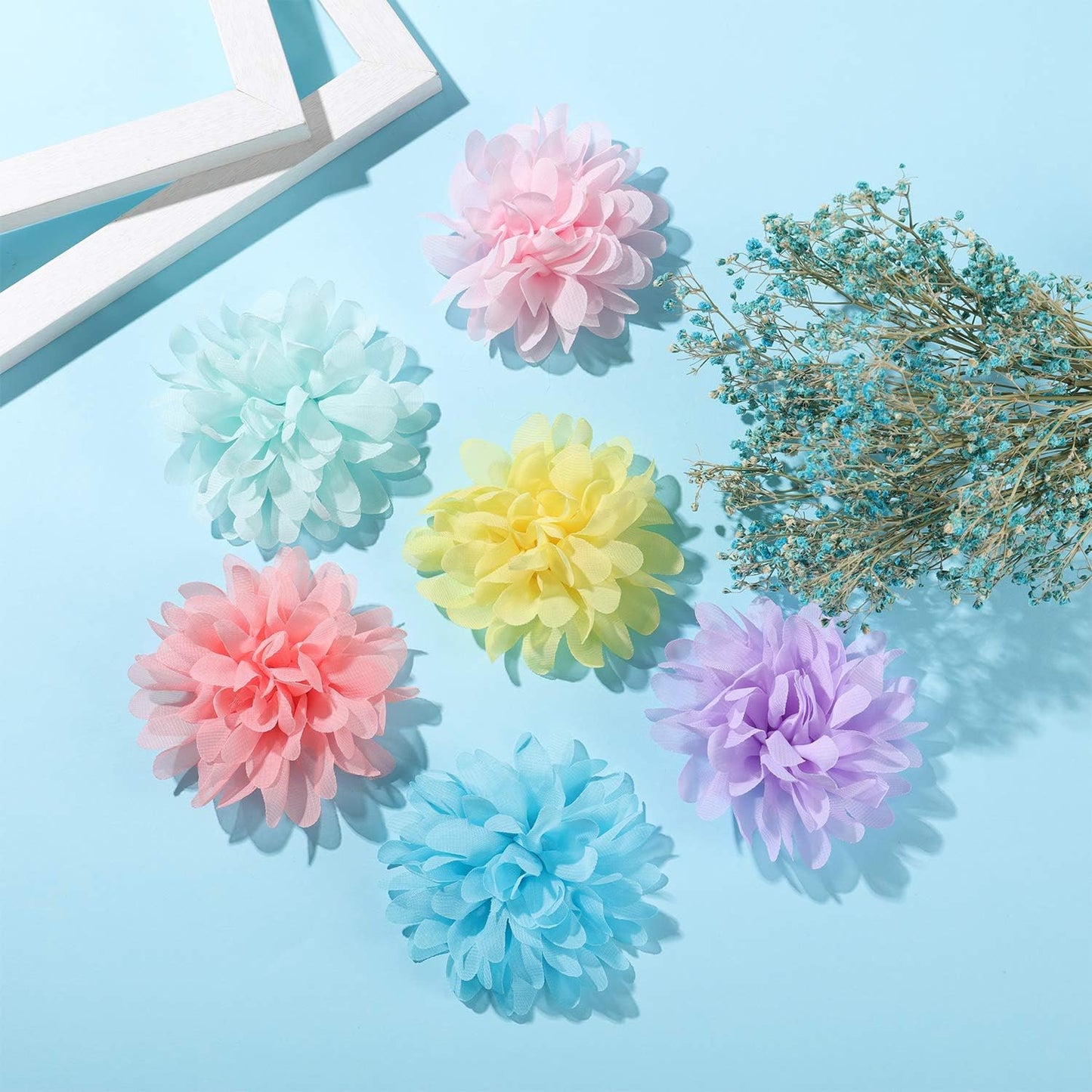 20 Pcs Pet Flower Collar Bow Dog Collar Dog Flower Accessory Multi Color Soft Chiffon Bow Tie Charms for Puppy Grooming Accessories(10 Cm/ 4 Inch)